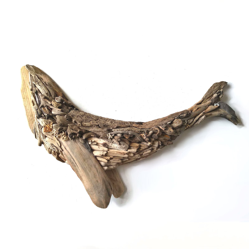 Driftwood whale created by DriftwoodFish